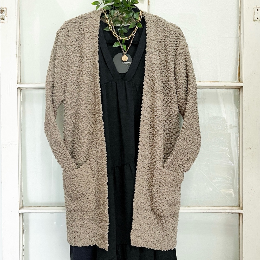 MOCHA Popcorn Cardigan